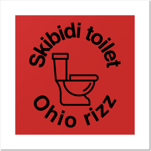 skibidi toilet ohio rizz Posters and Art